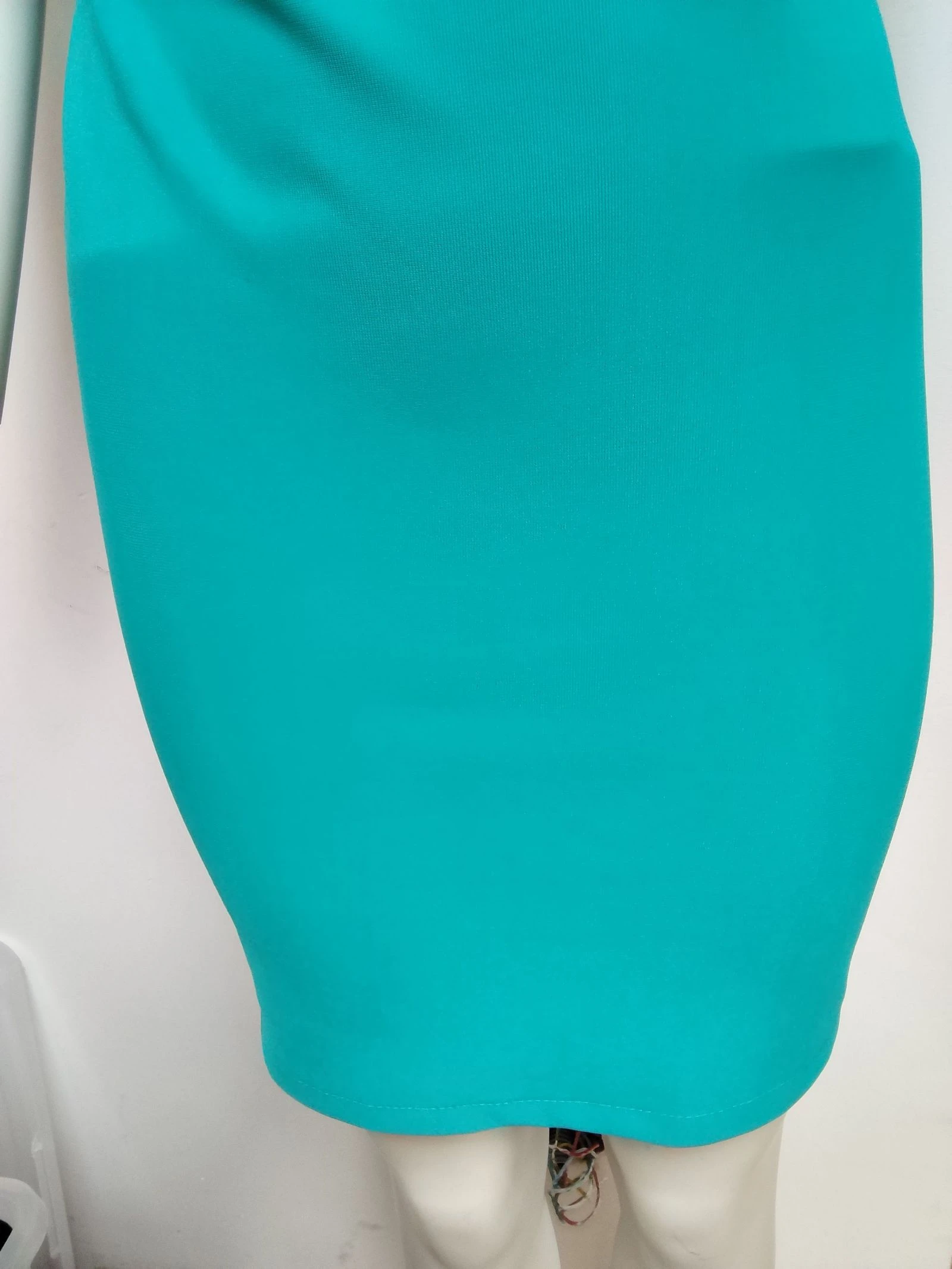 Green dress with a bow tie on one shoulder zipper at the back for women size M or 38 – photo 4